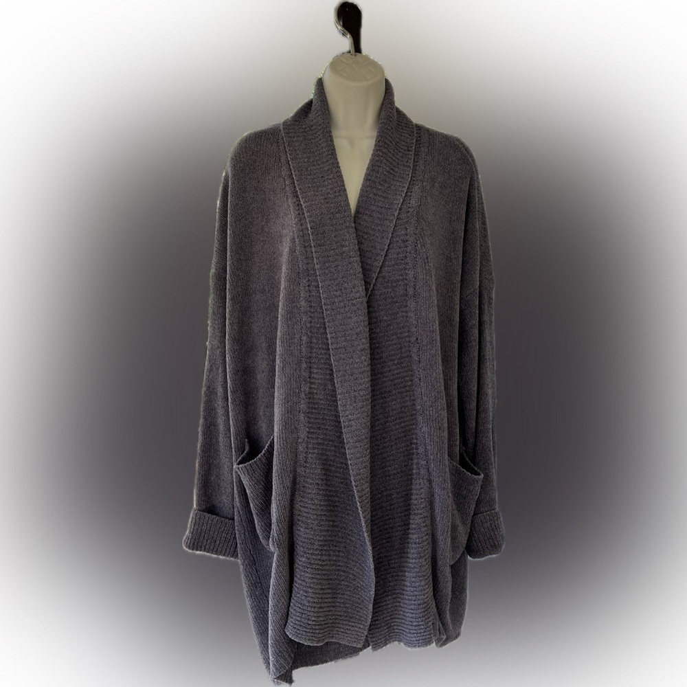 Barefoot Dreams Pacific Blue Open CozyChic Lite Cardi